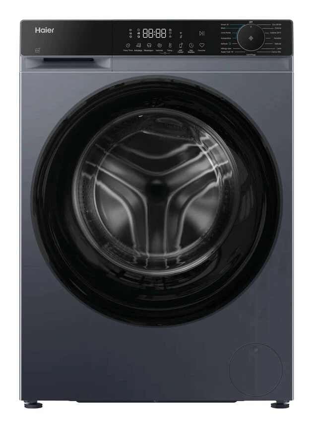 Haier X Series 5, Lavatrice Carica Frontale 13 KG, 30% più efficente della classe A, 1400 giri, Antracite, AI PowerDrive, Vapore, Wi-Fi, Smart AI, Super Fast 15', HW130BP14357GUIT