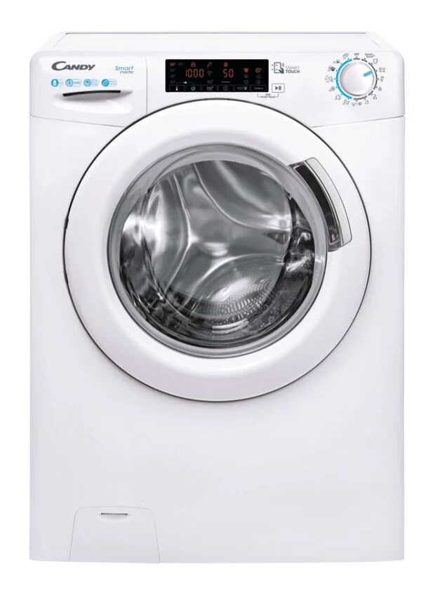 Candy CS 128TXME-S Lavatrice A Libera Installazione 8 Kg, 1400 Giri, Smart Inverter, Wi-fi, Classe A, Bianco