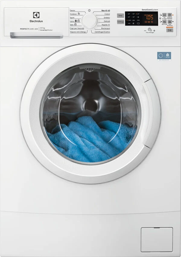 Electrolux EW6S517A Serie 600 Lavatrice A Libera Installazione 7 Kg, SensiCare System, 1000 Giri, Classe A, Bianco