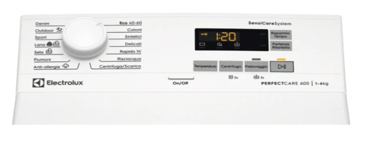 Electrolux EW6T526B Serie 600 Lavatrice Caricamento Dall'alto A Libera Installazione 6 Kg, 1200 Giri, SensiCare System, Classe B, Bianco