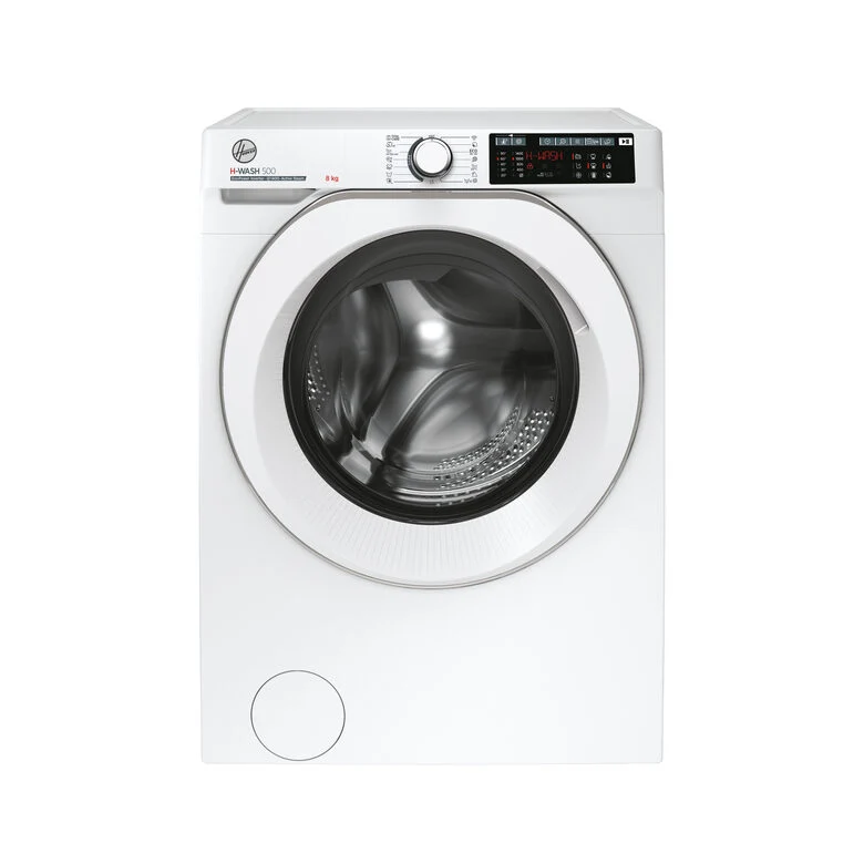 Hoover HW 48AMC/1-S H-WASH 500 Lavatrice A Libera Installazione 8 Kg, 1400 Giri, Classe A, Motore Inverter EcoPower, Bianco