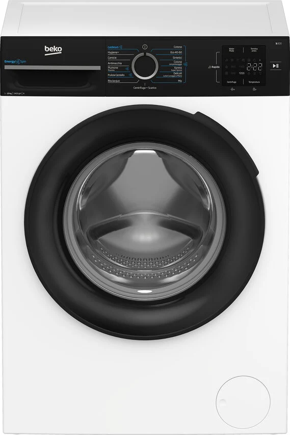 Beko BMWG10147EB B300 Lavatrice A Libera Installazione 10 Kg, 1400 Giri, Classe A, Nero Bianco