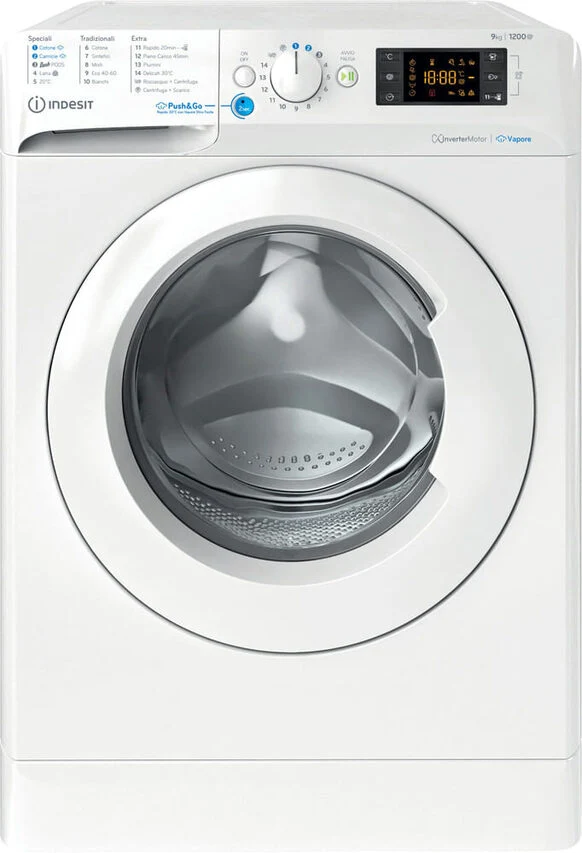 Indesit BWE 91296X WV IT Lavatrice A Libera Installazione 9 Kg, 1200 Giri, Classe A, Bianco