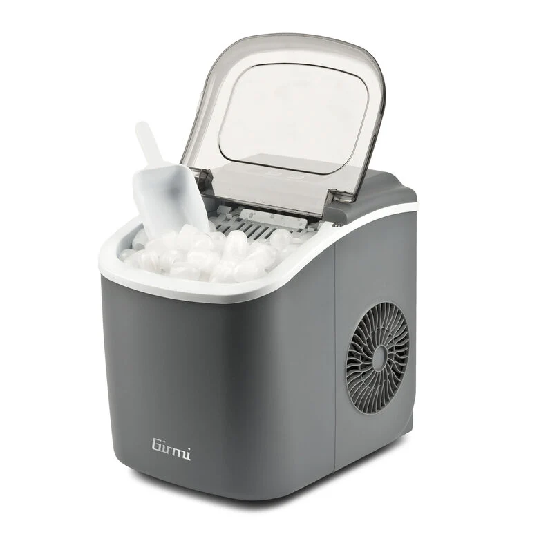 Girmi GH78 Macchina per ghiaccio portatile 12 kg/24h 100 W Grigio, Trasparente