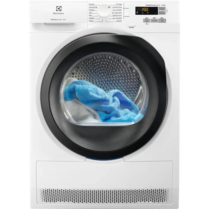 Electrolux EW7H583B Asciugatrice A Libera Installazione 8 Kg, Pompa Di Calore, Sensicare System, Sistema Filtrante Ecoflow, Classe C, Bianco