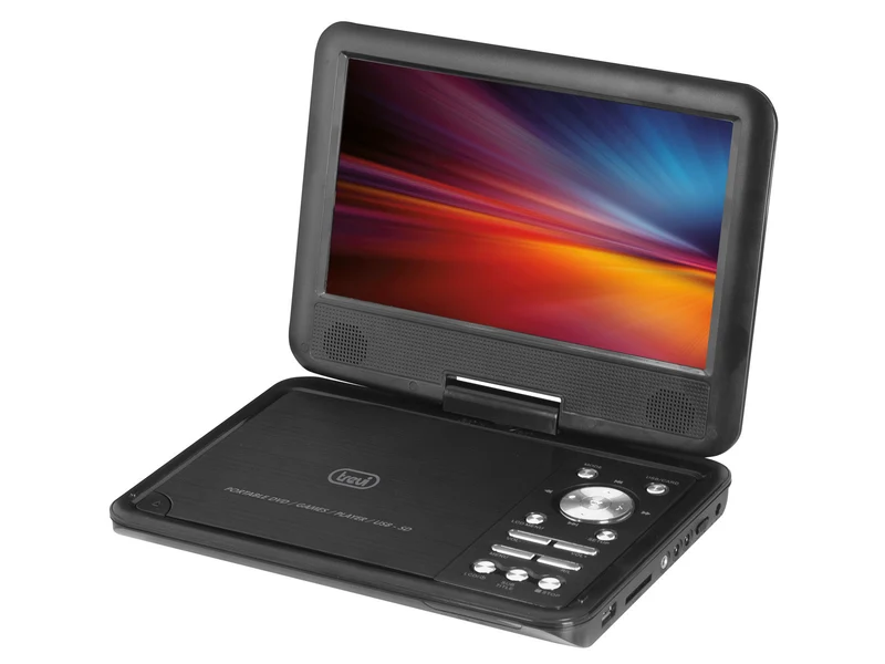 Trevi PDX 1409 S2 Lettore DVD Portatile Nero Schermo 9" USB SD Batteria Ricaricabile
