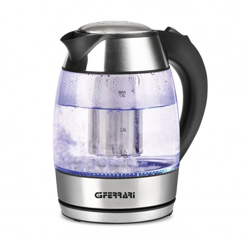 G3 Ferrari BolleBlu Bollitore Elettrico 1,8L 2200W Acciaio Inox Nero Tisaniera
