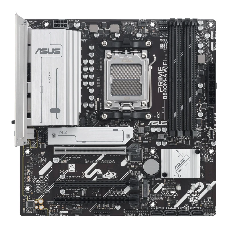 ASUS PRIME B840M-A WIFI Scheda Madre AM5 Micro ATX DDR5 con Wi-Fi Integrato