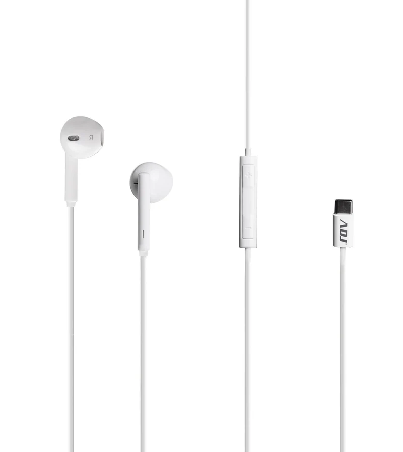 ADJ Auricolari In-Ear Jena Type-C con Microfono per Smartphone e Tablet - Bianco