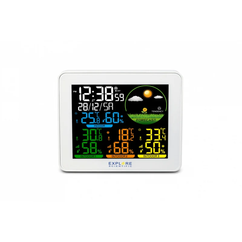 Explore Scientific WSH4005C Bianco Batteria con Display Nero