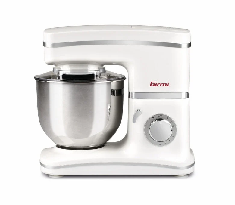Girmi IM30 Gastronomo Sbattitore con base 1300 W Acciaio inossidabile, Bianco