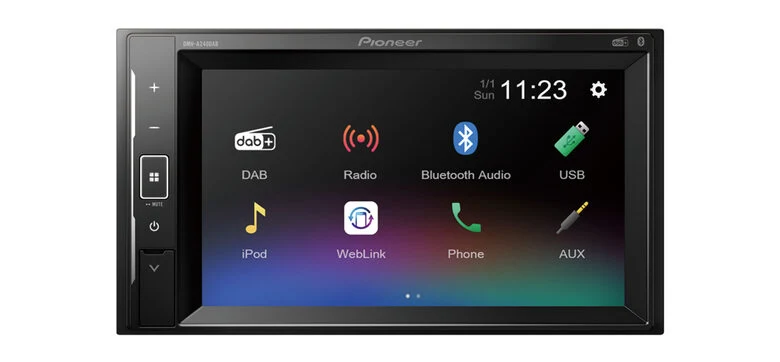 Pioneer DMH-A240DAB Monitor Autoradio Nero 200 W Bluetooth