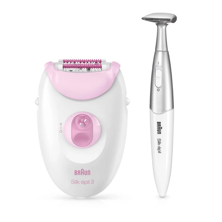 Braun Silk-épil 3 3-321 20 pinzette Rosa, Bianco