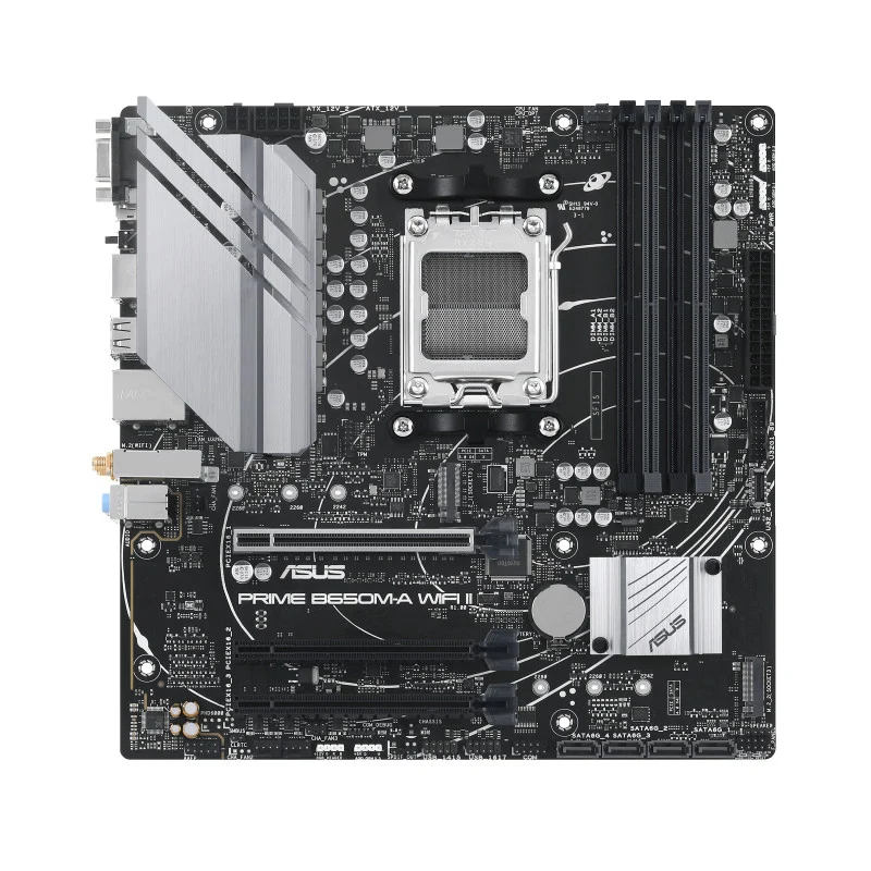 ASUS PRIME B650M-A WIFI II Scheda Madre AM5 DDR5 micro ATX con Wi-Fi per AMD Ryzen