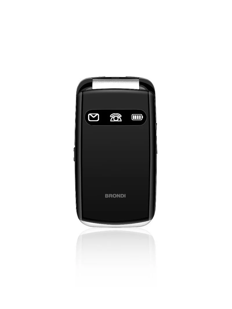 Brondi Amico Favoloso Cellulare Doppia SIM 2.8" a Conchiglia Nero Tasti Grandi 2G
