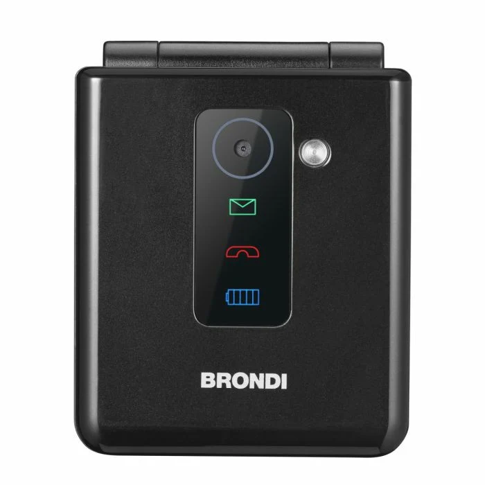 Brondi Flipper Telefono Cellulare Basico Doppia SIM 2G Nero Clamshell 2.4" Bluetooth