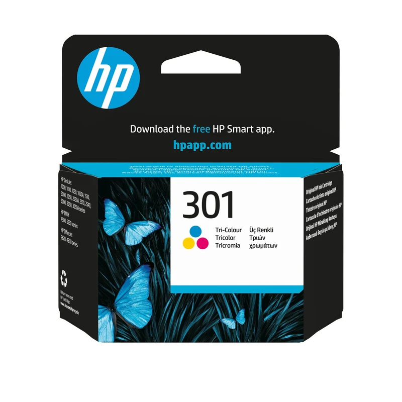 HP Cartuccia Inchiostro Originale 301 CH562EE Tricromia Ciano Magenta Giallo 150 Pagine