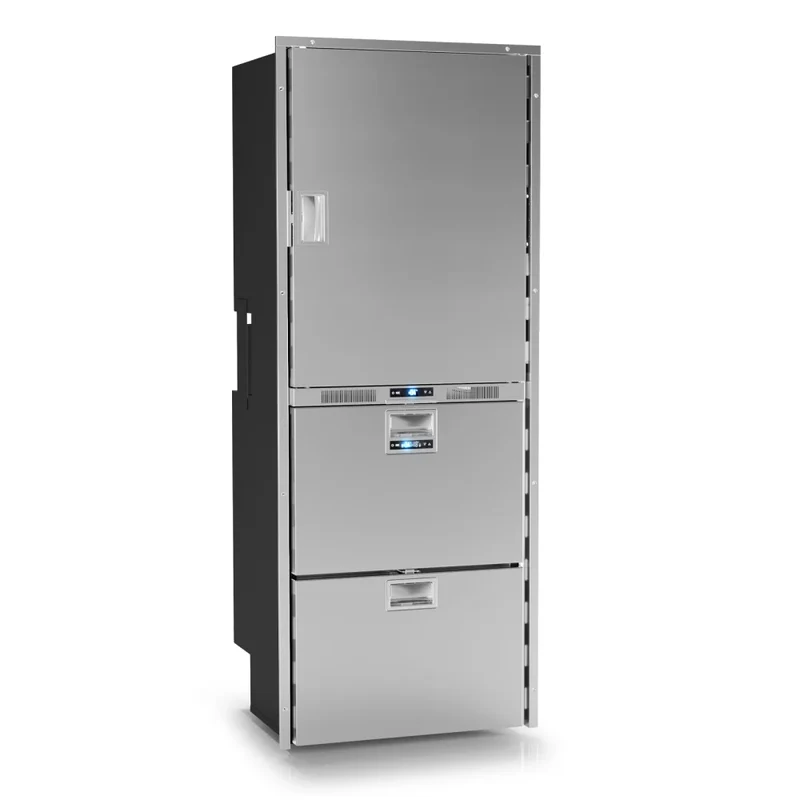 Ⓜ️🔵🔵🔵 Vitrifrigo DRW360A - Frigo-freezer a cassetto doppio, Frigo a porta singola, All in One, 307 Litri, Acciaio Inox, Luce LED interna, NO-Frost Totale, A x L x P 173x68.2x59.5 cm