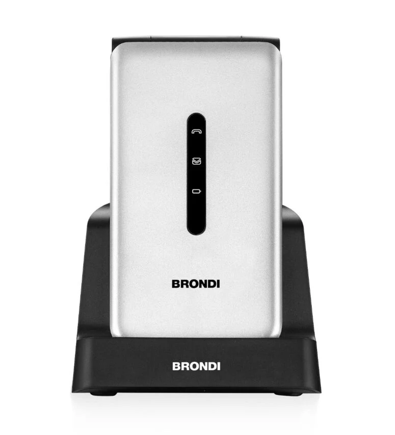 Brondi Amico Flip 4G 8,89 cm (3.5") 136 g Argento Telefono cellulare basico