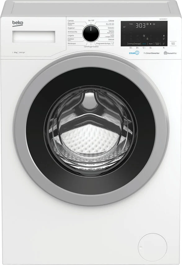 Beko Lavatrice a Vapore WUY81436SI-IT, 8 kg, 1400 giri/min