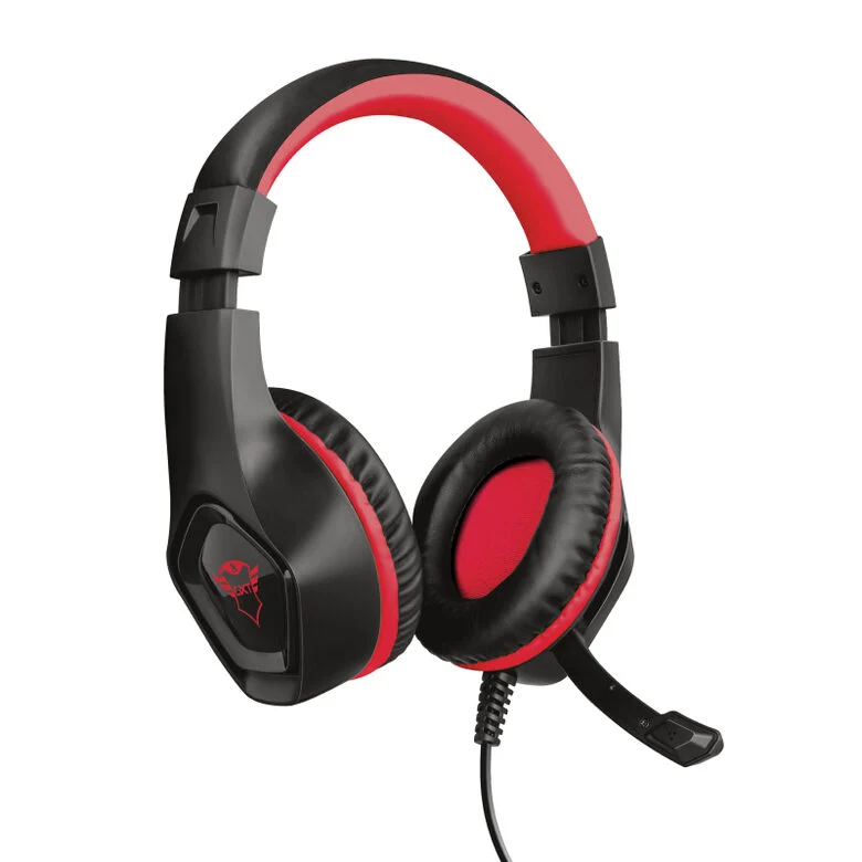 Trust GXT 404R Rana Auricolare Cablato A Padiglione Giocare Nero, Rosso