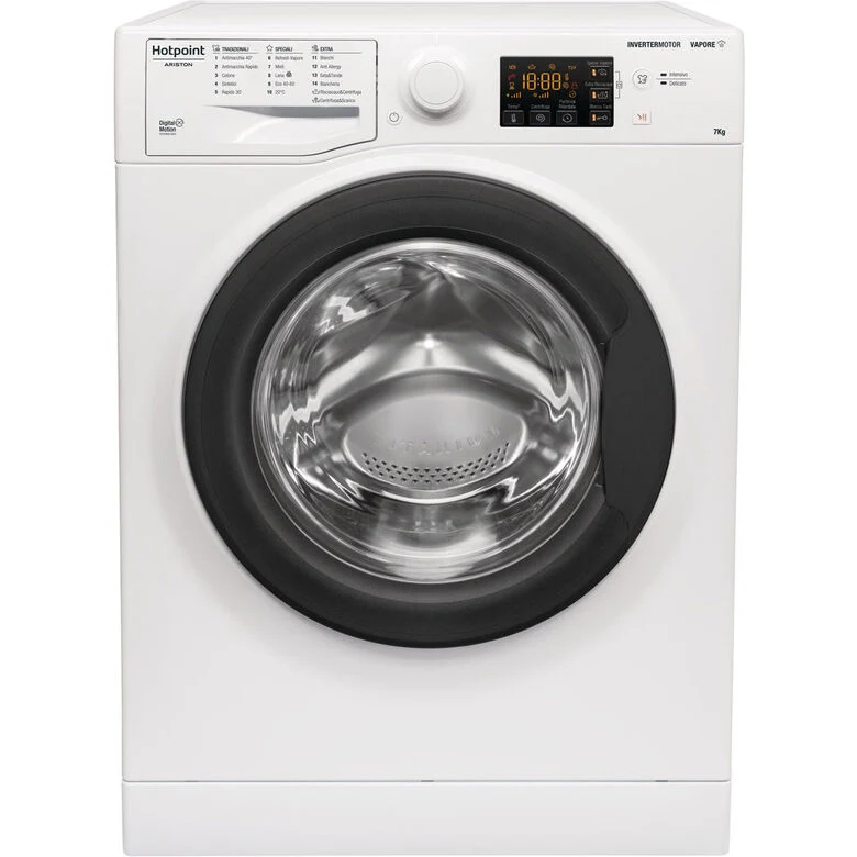 Hotpoint RSSG RV227 K IT N lavatrice Caricamento frontale 7 kg 1200 Giri/min D Bianco