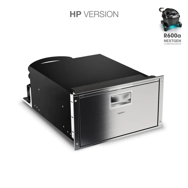 Ⓜ️🔵🔵🔵 Vitrifrigo D30AX HP - Frigo-Freezer, Apertura a cassetto, Acciaio Inox, 30 Litri, Serie COMPACT DRAWER, Termostato Elettrico Led, A x L x P 27.6x49.8x70.8 cm