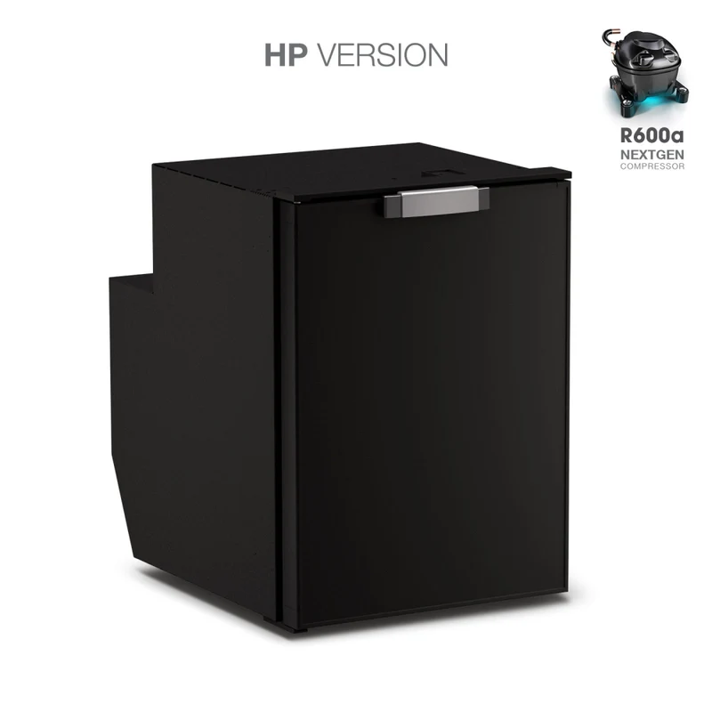 Ⓜ️🔵🔵🔵 Vitrifrigo C51DWi CHR HP - Frigo-Freezer, A cassetto, 51 Litri, Nero, Serie CHROMELOCK, Luce LED, A x L x P 53.2x38x51.4 cm