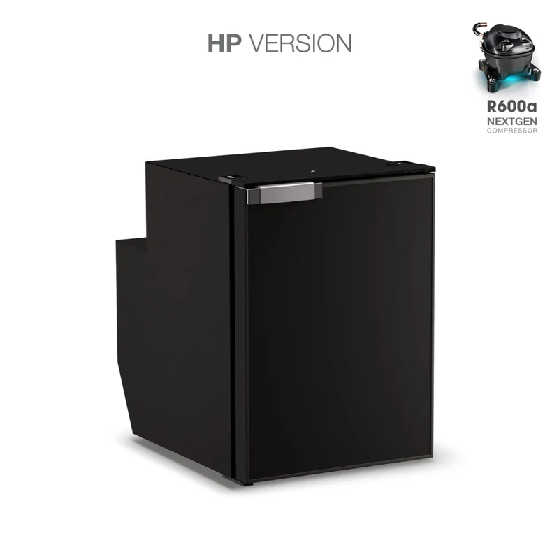 Ⓜ️🔵🔵🔵 Vitrifrigo C51i CHR HP - Frigo-Freezer, Porta singola, 51 Litri, Nero, Luce LED, Vent Position, A x L x P 53.2x38x51.4 cm