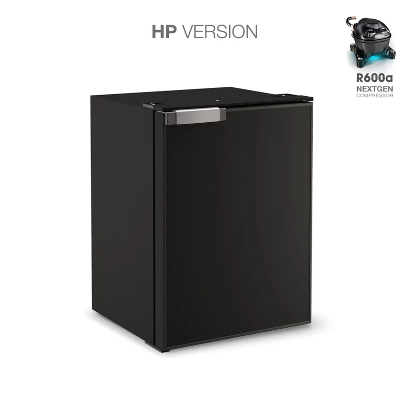 Ⓜ️🔵🔵🔵 Vitrifrigo C42L CHR HP - Frigo-Freezer, Porta singola, 42 Litri, Nero, Luce LED, Vent Position, A x L x P 53.2x38x38.4 cm