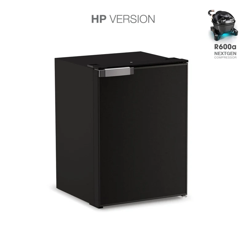 Ⓜ️🔵🔵🔵 Vitrifrigo C39i CHR HP - Frigo-Freezer, Porta singola, 39 Litri, Nero, Luce LED, Vent Position, A x L x P 54.7x39x39.7 cm
