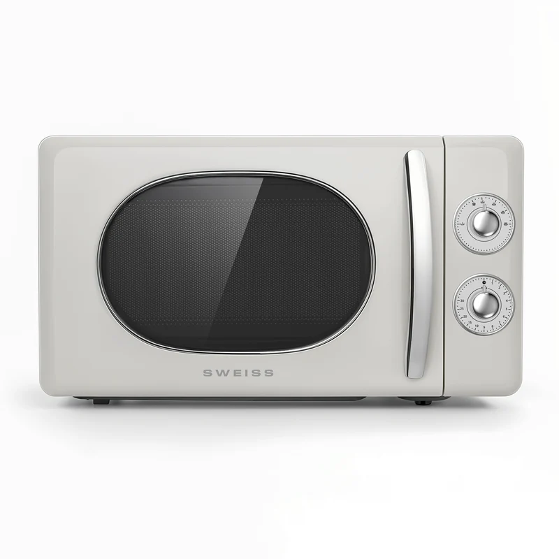 Ⓜ️🔵🔵🔵 SWEISS MOVI8 - Forno a microonde vintage. 20 litri, crema