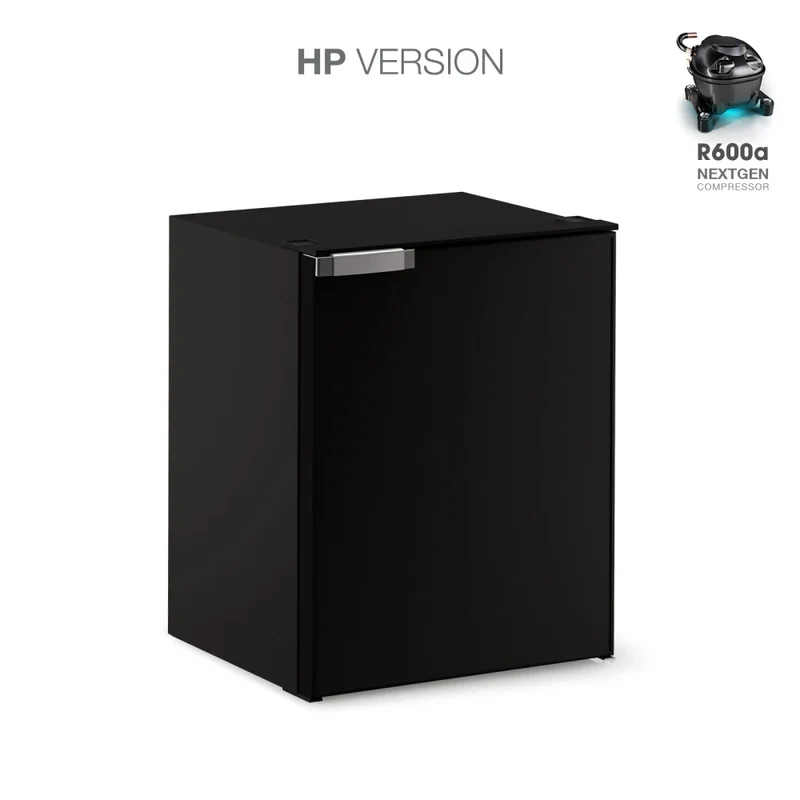 Ⓜ️🔵🔵🔵 Vitrifrigo C60i CHR HP - Frigo-Freezer, Porta singola, 60 Litri, Nero, Vent Position, AxLxP 62.2x47x45.7 cm