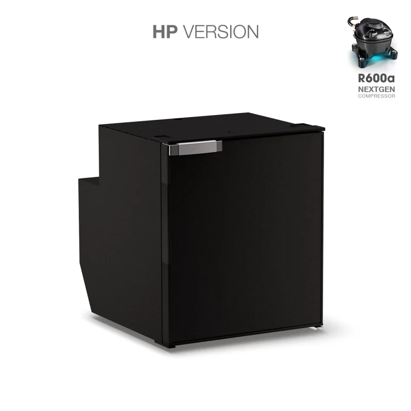 Ⓜ️🔵🔵🔵 Vitrifrigo C62i CHR HP - Frigo-Freezer, Porta singola, 62 Litri, Nero, Vent Position, A x L x P 53x45x54,2 cm