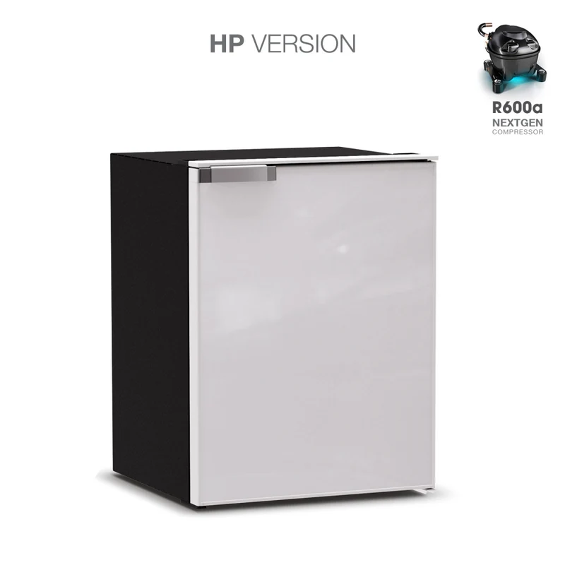 Ⓜ️🔵🔵🔵 Vitrifrigo C75L CHR HP - Frigo-Freezer, Porta singola, 75 Litri, Grigio, Luce LED, Vent Position, A x L x P 62.2x47x46 cm