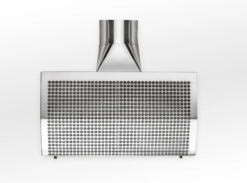 Ⓜ️🔵🔵🔵 Alpes GA 20/55-A - Gruppo aspirante, cappa a parete, 100 cm, 2 motoaspiratori per una potenza complessiva di 800 mc/h, acciaio inox AISI 304 con satinatura argento
