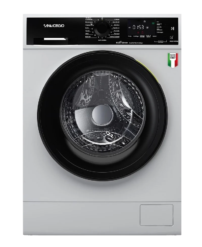 Ⓜ️🔵🔵🔵 SanGiorgio F914C-E - Lavatrice 9 kg inverter, MADE IN ITALY, già inclusa GARANZIA 5 ANNI SU SCHEDA ELETTRONICA, centrifuga 1400 giri, Nuova classe A