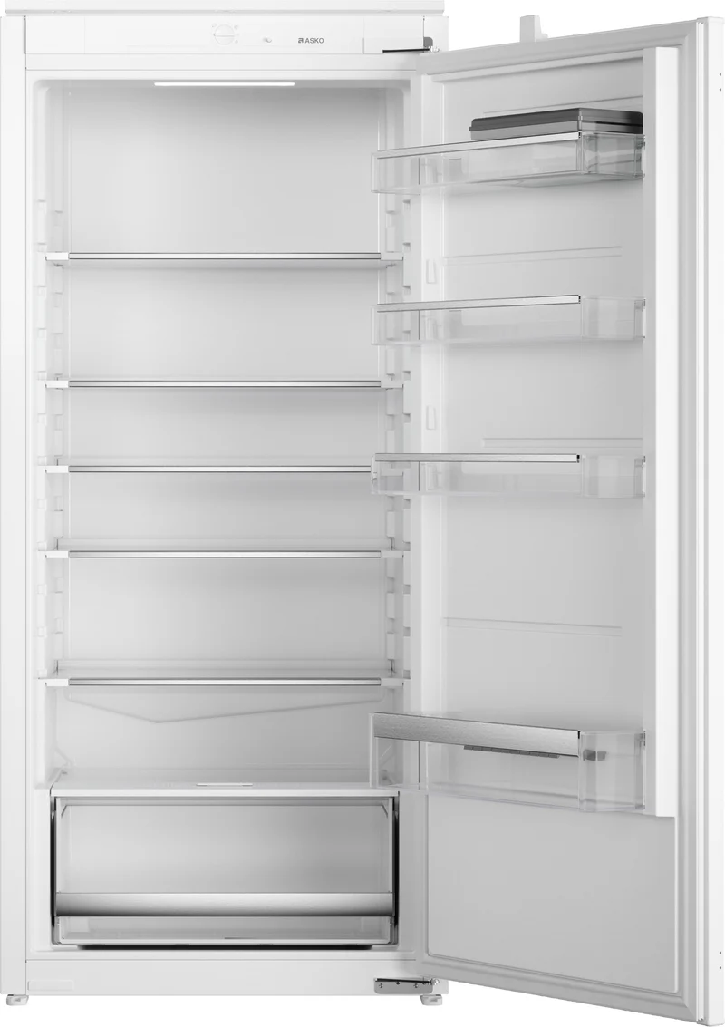 Ⓜ️🔵🔵🔵 ASKO R 31221 SI - Frigorifero monoporta da incasso, tuttofrigo, cerniere a traino, bianco, 60 x 122 cm, Nuova classe E