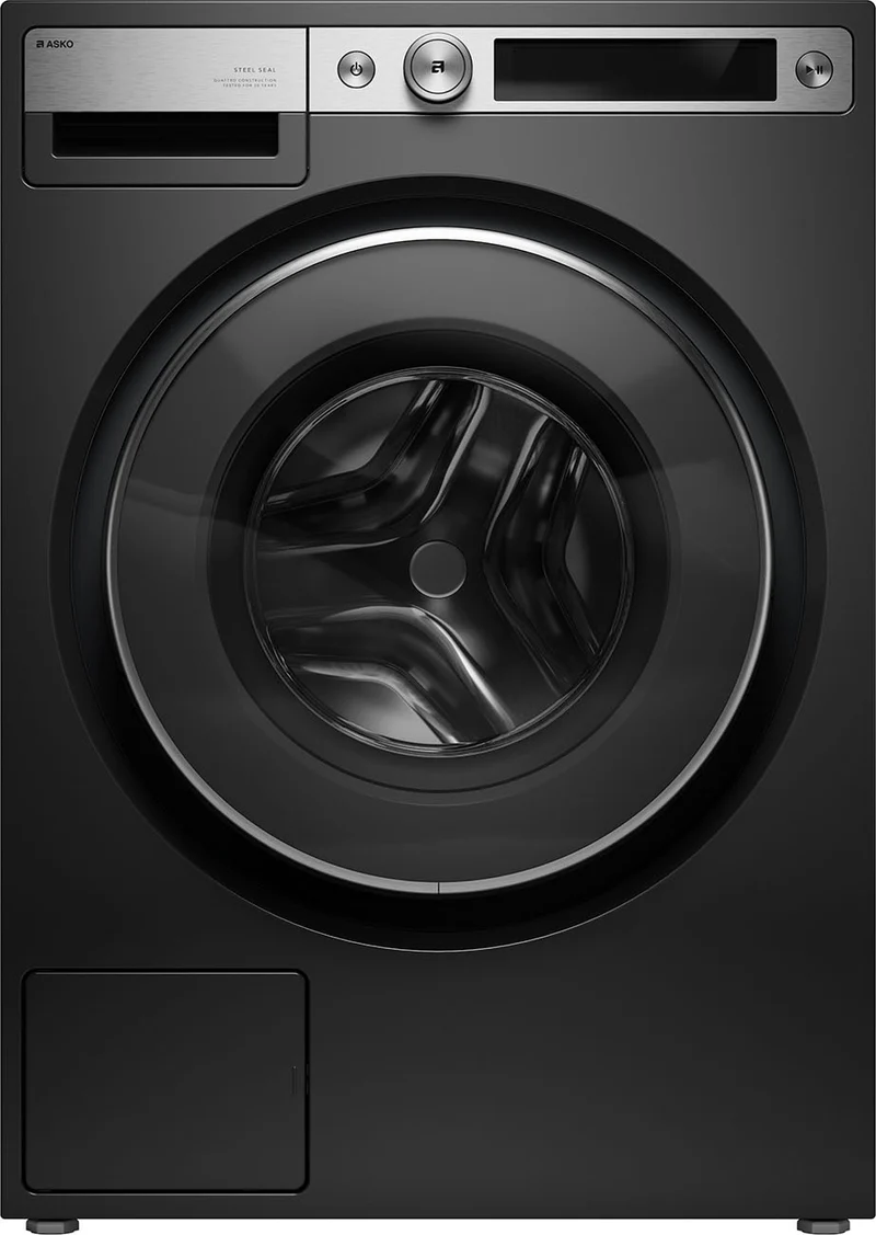 Ⓜ️🔵🔵🔵 ASKO W 7096 XG - Lavatrice 9 kg, NERO GRAFITE, 1600 giri, VASCA E CESTELLO IN INOX, ZERO VIBRAZIONI anche in centrifuga al massimo, CHIUSURA ERMETICA IN ACCIAIO SENZA GUARNIZIONE IN GOMMA quindi NIENTE MUFFA E DEPOSITI NELL'OBLÒ, Nuova classe A