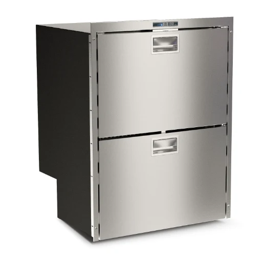 Ⓜ️🔵🔵🔵 Vitrifrigo DW180 OCX2 RFX - Frigorifero a cassetto doppio, 144 Litri, Acciaio Inox, Steelock, Termostato LED, Vent Position, A x L x P 86.6x66.6x59 cm