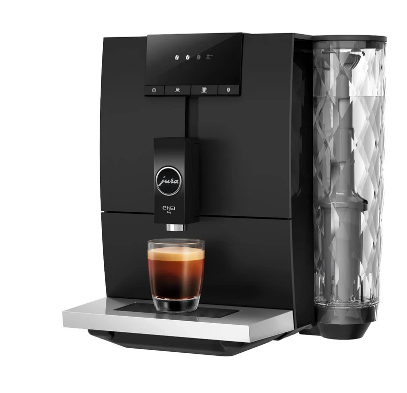 Ⓜ️🔵🔵🔵 JURA ENA 4 Full Metropolitan Black - Macchina da caffè espresso COMPLETAMENTE AUTOMATICA (dai chicchi al caffè), colore NERO OPACO, una tazza, FACILISSIMA DA USARE E DA PULIRE