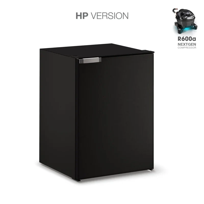 Ⓜ️🔵🔵🔵 Vitrifrigo C130L CHR HP - Frigo-Freezer, Porta singola, 130 Litri, Nero, Luce LED, Vent Position, A x L x P 76.7x52.5x56.5 cm