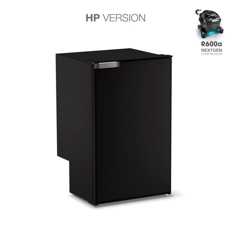 Ⓜ️🔵🔵🔵 Vitrifrigo C85i CHR HP - Frigo-Freezer, Porta singola, 85 Litri, Nero, Luce LED, Vent Position, A x L x P 79.2x48.5x47 cm