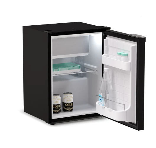 Ⓜ️🔵🔵🔵 Vitrifrigo C39i CHR - Frigo-Freezer, Porta singola, 39 Litri, Nero, Luce LED, Vent Position, A x L x P 54.7x39x39.7 cm