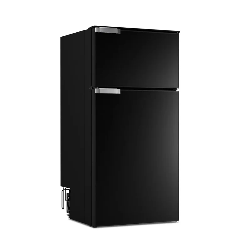 Ⓜ️🔵🔵🔵 Vitrifrigo DP150i CHR - Frigo-Freezer, Doppia Porta, 150 Litri, Nero, Serie CHROMELOCK, Luce LED, AxLxP 109.5x52.6x53 cm