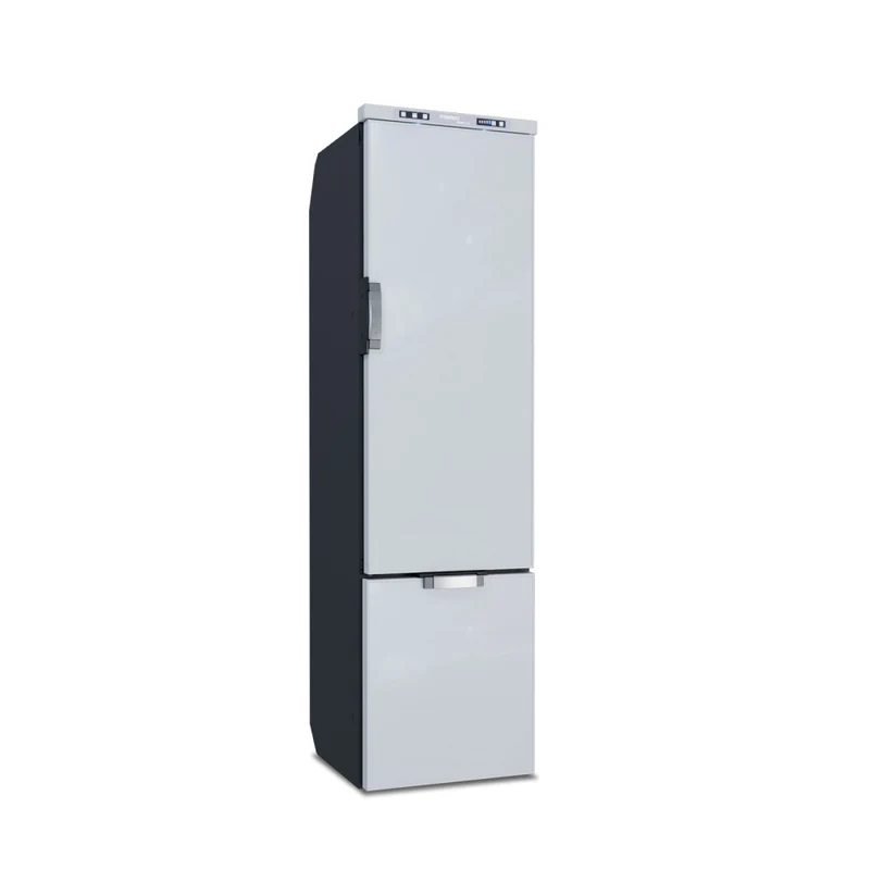 Ⓜ️🔵🔵🔵 Vitrifrigo SLIM150 CHR - Frigo-Freezer, Porta singola, Frigorifero a Cassetto, 150 Litri, Chromelock, Grigio, Termostato Multifunzione (Night Mode/ Turbo Mode, Luce LED Interna, Vent Position, A x L x P 151.3x41.7x44.4 cm