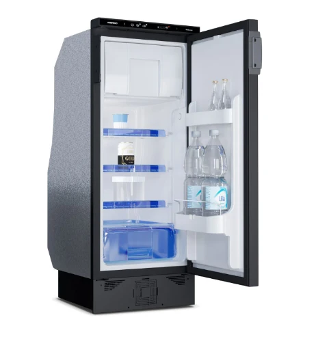 Ⓜ️🔵🔵🔵 Vitrifrigo SLIM90i CHR HP - Frigo-Freezer, Porta singola, 90 Litri, Chromelock, Nero, Termostato Multifunzione (Night Mode/ Turbo Mode), Climate Class ST, Vent Position, A x L x P 104.1x41.7x48.9 cm