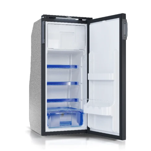 Ⓜ️🔵🔵🔵 Vitrifrigo SLIM90 M CHR - Frigo-Freezer, Porta singola, 82 Litri, Chromelock, Nero, Night Mode, Termostato e Luce LED, Vent Position, A x L x P 92.5x41.7x48.9 cm