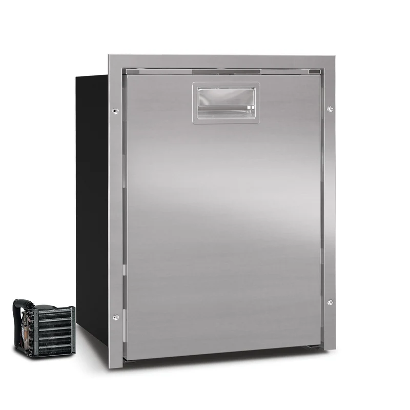 Ⓜ️🔵🔵🔵 Vitrifrigo C42LX OCX2 - Frigo-Freezer, Porta singola, 42 Litri, Steelock, Acciaio Inox, Luce LED, Vent Position, A x L x P 54.5x44.3x38 cm