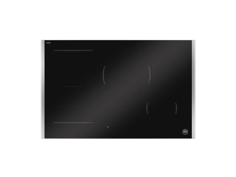 Ⓜ️🔵🔵🔵 BERTAZZONI P784I1M30XP - Piano Cottura a Induzione, 78 cm, Nero/ Acciaio inox, 4 Zone, Serie Modern, Display LED, Funzione Multi-zone
